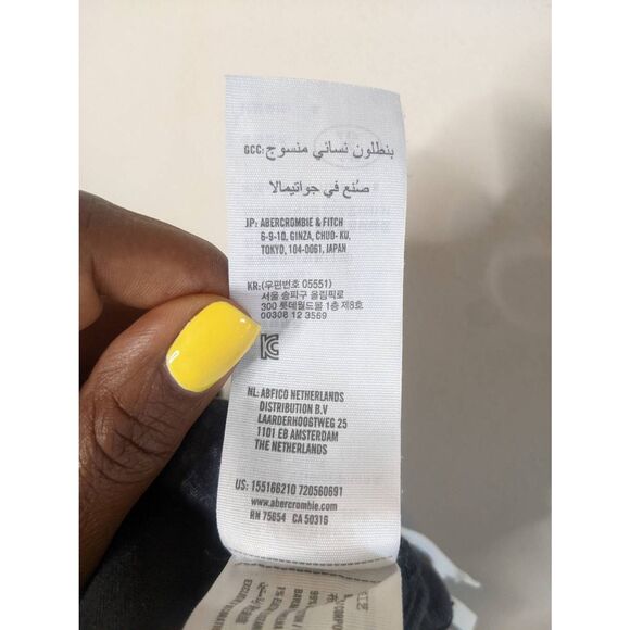 Abercrombie 90s Straight Jeans Women’s Size 26 Short Black High Rise Distressed - Picture 10 of 15